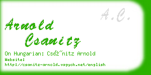 arnold csanitz business card